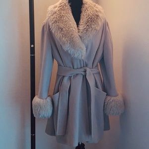 Sz S/M *vintage* 70s penny lane faux fur coat
